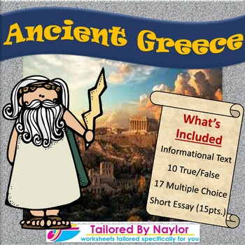 Preview of Social Studies Test/Worksheet on Ancient Greece Citizenship