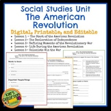 Social Studies - The American Revolution Notes, Vocabulary
