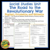 Social Studies - The Road to the Revolutionary War Notes, 