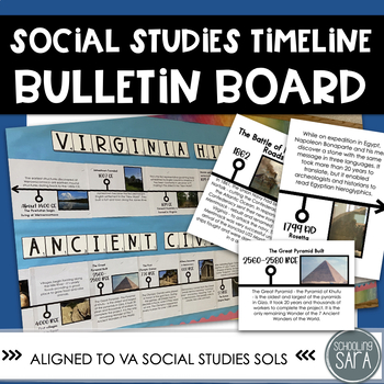 Preview of Social Studies Timeline Display Ancient Civilization & Virginia Studies | VA SOL