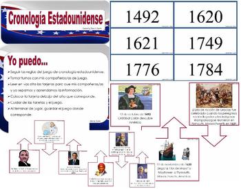 Preview of Social Studies Timeline in Spanish