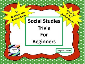 Social Studies Trivia For Beginners 50 Question And Answer Cards
