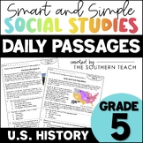 5th Grade Social Studies U.S History Worksheets & Daily Pa