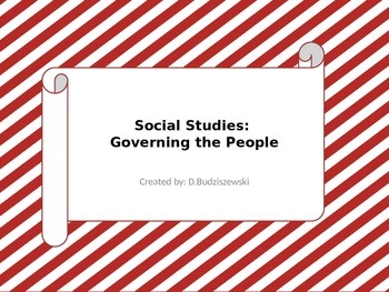 Preview of Social Studies Unit: Governing Our People (Vocabulary)