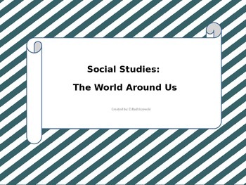 Preview of Social Studies Unit: The World Around Us *Vocabulary Cards*