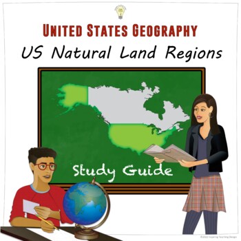 Preview of Social Studies United States Geography US Natural Land Regions Study Guide