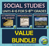 Social Studies Units 4-6 VALUE Bundle for 5th-8th Graders 