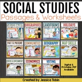 Social Studies Worksheets and Reading Comprehension Passag