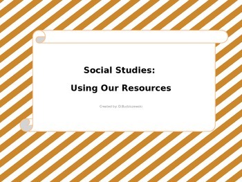 Preview of Social Studies: Using our Resources *Vocabulary Cards*