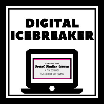 Preview of Social Studies Virtual Ice Breaker FREEBIE! EDITABLE!