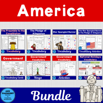 Preview of America Vocabulary Bundle