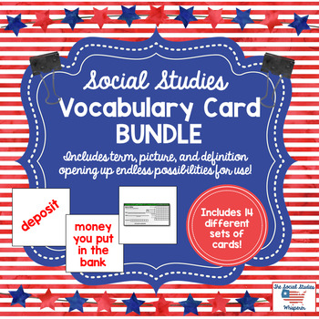 Preview of Social Studies Vocabulary Card BUNDLE