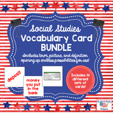 Social Studies Vocabulary Card BUNDLE