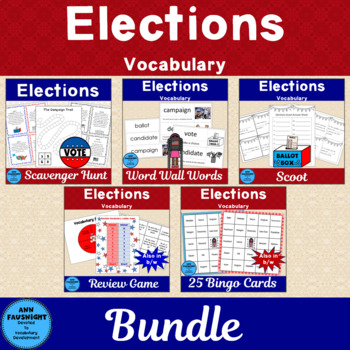 Preview of Elections Vocabulary Bundle