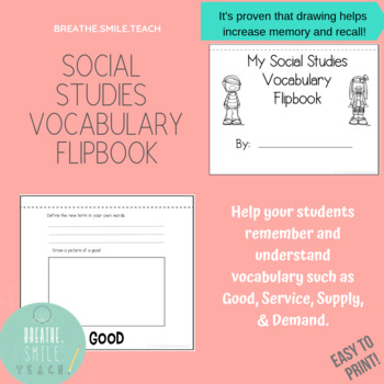 Preview of Social Studies Vocabulary Flipbook