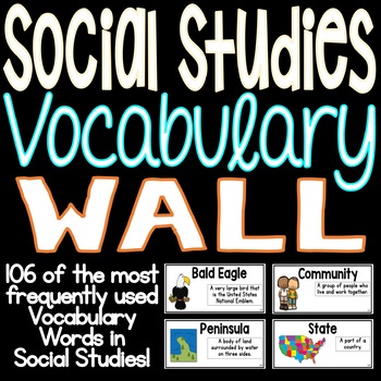 Preview of Social Studies Vocabulary Word Wall
