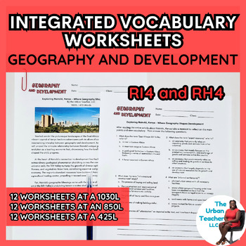 Preview of Social Studies Vocabulary Worksheets with Nonfiction Text Comprehension