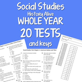 Social Studies WHOLE YEAR 20 Tests BUNDLE by Science Doodles