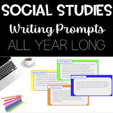 Social Studies | Weekly Writing Prompts for the Year | Enr