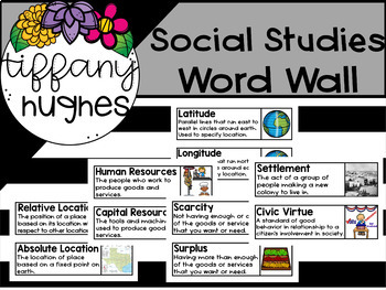 Preview of Social Studies Word Wall