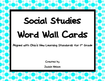 Preview of Social Studies Word Wall Cards