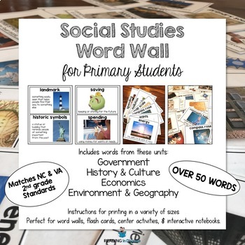 Preview of Social Studies Word Wall Cards