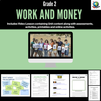Preview of Social Studies - Work and Money Video Package for Grade 2