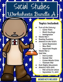 Preview of Social Studies Worksheet BUNDLE A