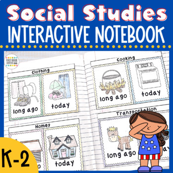 Preview of 1st Grade Social Studies Interactive Notebook Curriculum Worksheets 2nd Grade