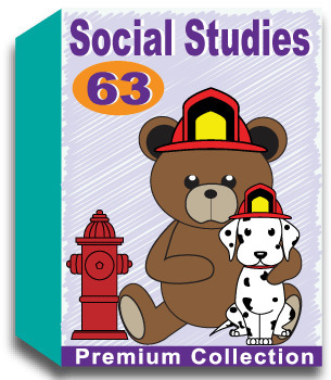 Preview of Social Studies Worksheets for Kindergarten (63 Worksheets) No Prep