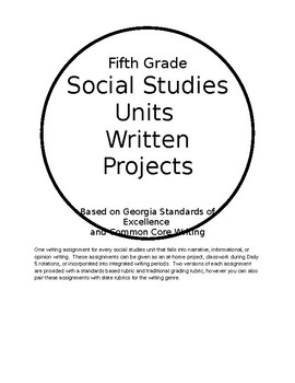 social studies writing assignments