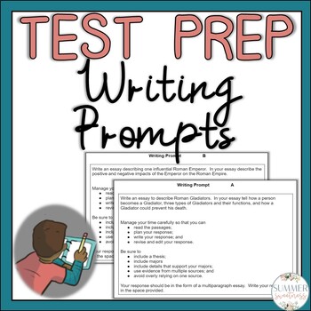Preview of Test Prep Writing Prompts | 7th Grade ELA Test Prep