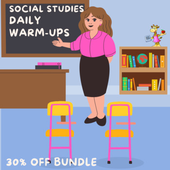 Preview of Social Studies Yearlong Daily Warm-Ups BUNDLE (30% OFF)