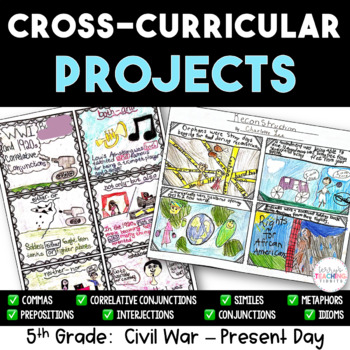 Preview of Social Studies and ELA Cross Curricular Projects {5th Grade}