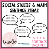 Social Studies and Math Sentence Stems in Spanish and English