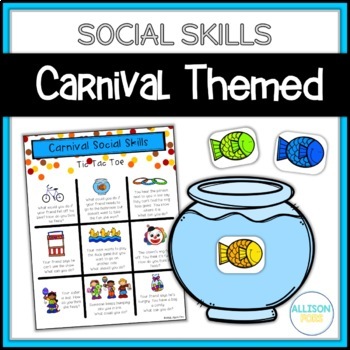 Preview of Carnival Social Skills Activities for Problem Solving Scenarios Speech Therapy
