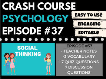 Preview of Social Thinking: Crash Course Psychology #37