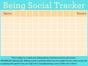 Preview of Social Tracker (Social Emotional Learning)