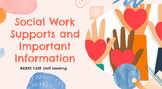 Social Work Building Supports and Important Information Pr