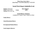 Social Work/Counseling IEP Initial/Re-evaluation Report Template