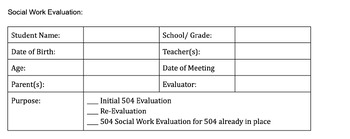 Preview of Social Work Evaluation Write Up