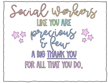 Preview of Social Worker Appreciation Poster FREEBIE