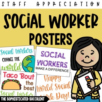 Preview of Social Worker Appreciation Posters