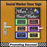 Social Worker Gift Idea Where am I Door Sign Colorful Offi