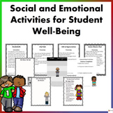 Social and Emotional Activities for Student Well-Being Bundle