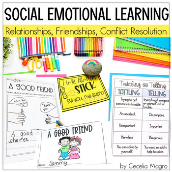 Preview of Social Emotional Learning Relationship Skills Friendships Conflict Resolution