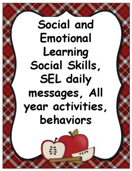 Preview of Social and Emotional Learning interactive notebook, behavior, messages all year