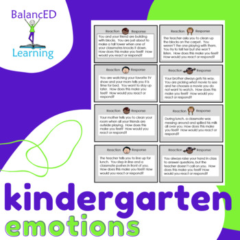 Preview of Social and Emotional Lessons for Kindergarten - EMOTIONS LESSONS