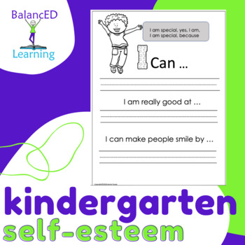 Preview of Social and Emotional Lessons for Kindergarten - SELF-ESTEEM LESSONS