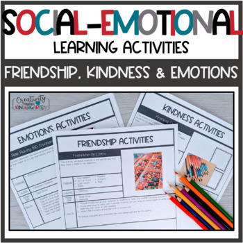 Preview of Friendship Activities for Kindergarten and Identifying Feelings and Emotions